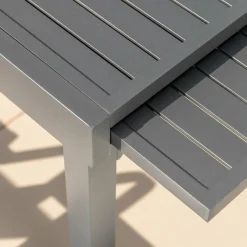 MOBELLIA Table de jardin extensible en aluminium 10 places (135/270 x 90 cm) Murano Gris Anthracite Clearance
