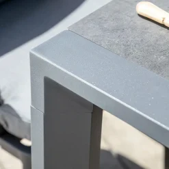 MOBELLIA Table de jardin extensible en aluminium 12 places (195/300 x 96 cm) Amalfi Gris Anthracite Online