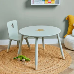 EMINZA Table enfant bois (H44 cm) Stars e Vert Outlet