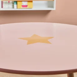 EMINZA Table enfant bois (H44 cm) Stars Rose Discount