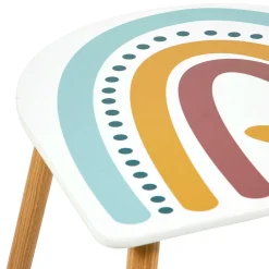 OSTARIA Table et 2 chaises enfant bois Leno Multicolore Best