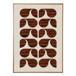 OSTARIA Tableau déco en bois (50 x 70 cm) Graphique Ibiza Rétro Marron Clearance
