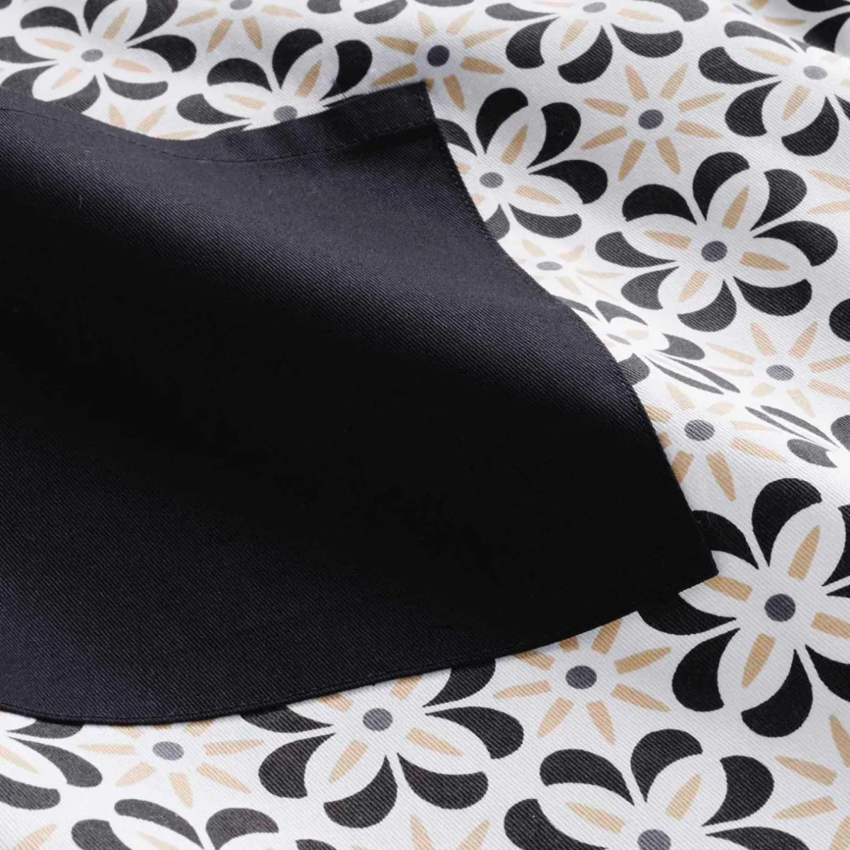 douceur d'intu017drieur Tablier de cuisine coton avec poche (60 x 84 cm) Solaris Noir Best
