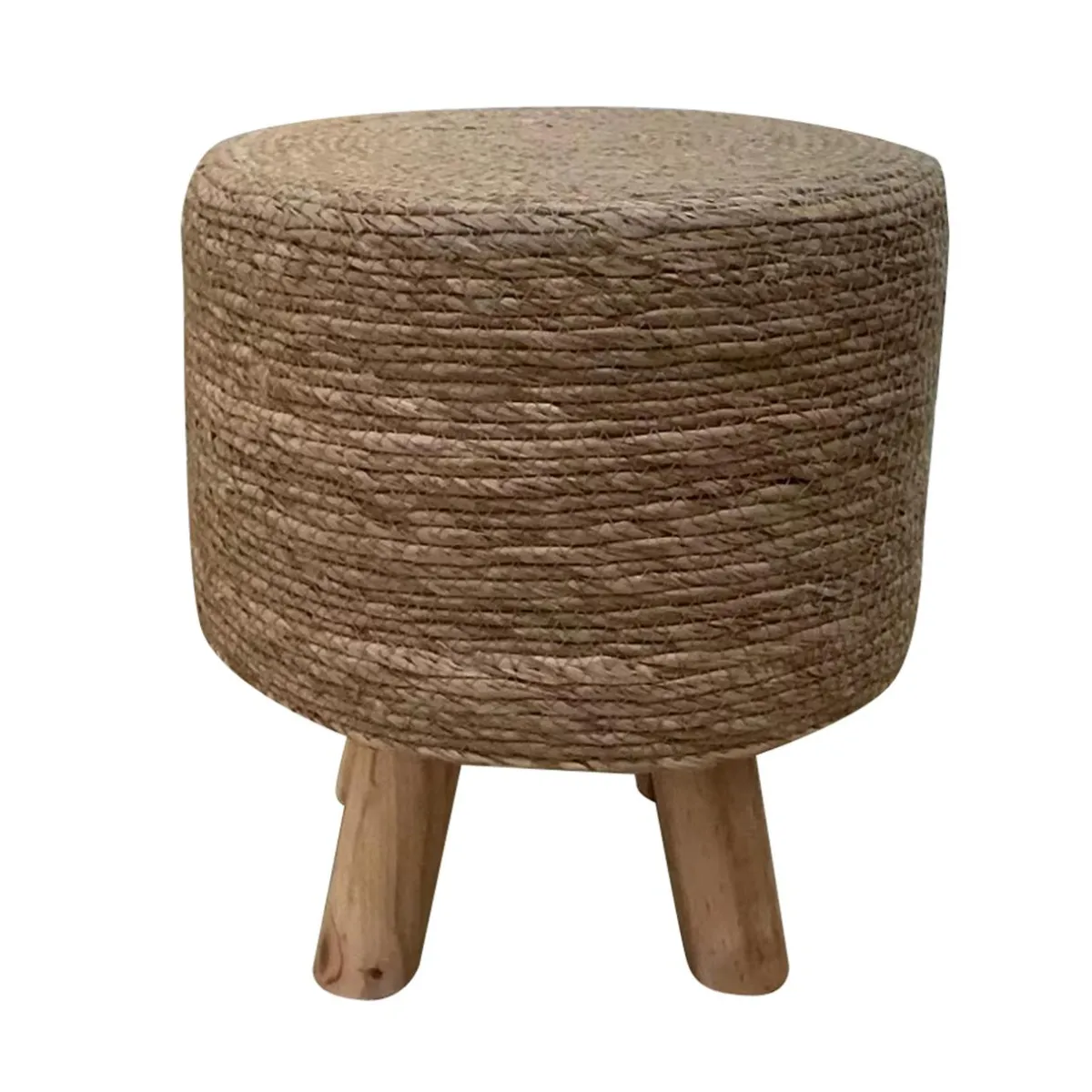 EMINZA Tabouret rond cordes (H35 cm) Surabaya Naturel Outlet