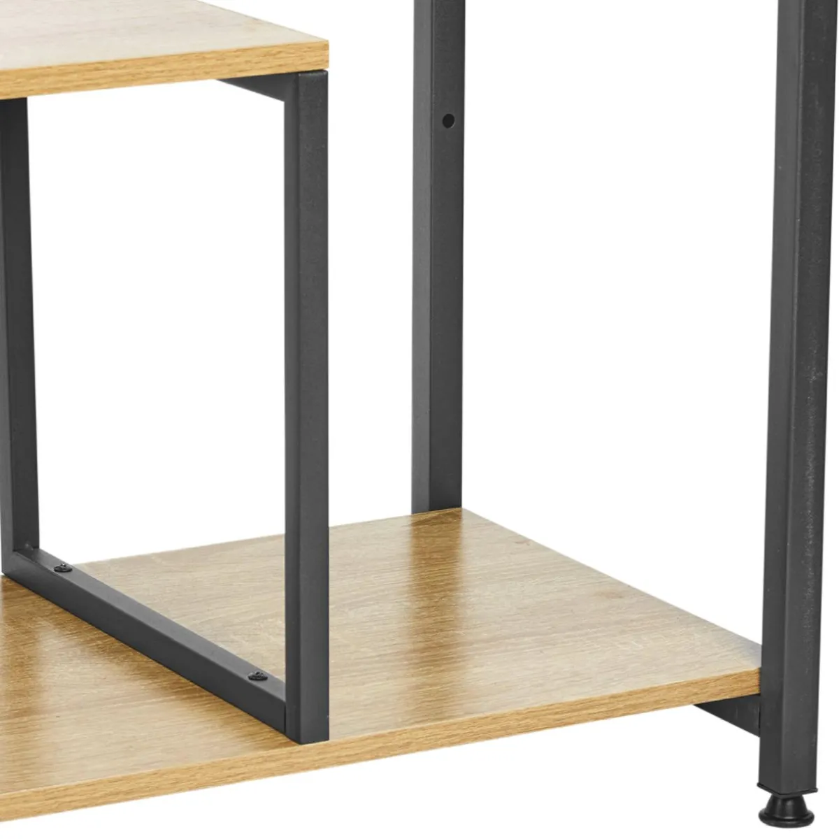 OSTARIA Étagère 4 niveaux bois et métal (H130 cm) Anny e Noir Outlet