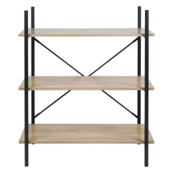 OSTARIA Étagère 3 niveaux bois et métal (H96.5 cm) Lola e Noir Clearance