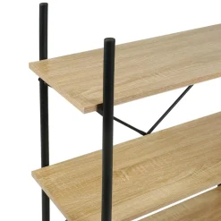 OSTARIA Étagère 3 niveaux bois et métal (H96.5 cm) Lola e Noir Clearance