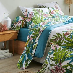 TRADILINGE Taie de traversin coton (L200 cm) Sumatra Paon Multicolore Outlet