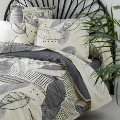 TRADILINGE Taie de traversin coton lavé (L200 cm) Folio e Gris Hot