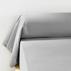 EMINZA Taie de traversin flanelle de coton (L185 cm) Nina Gris clair Clearance