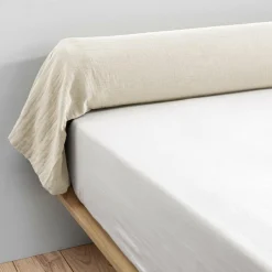 EMINZA Taie de traversin gaze de coton (L185 cm) Gaïa pampa Beige Hot