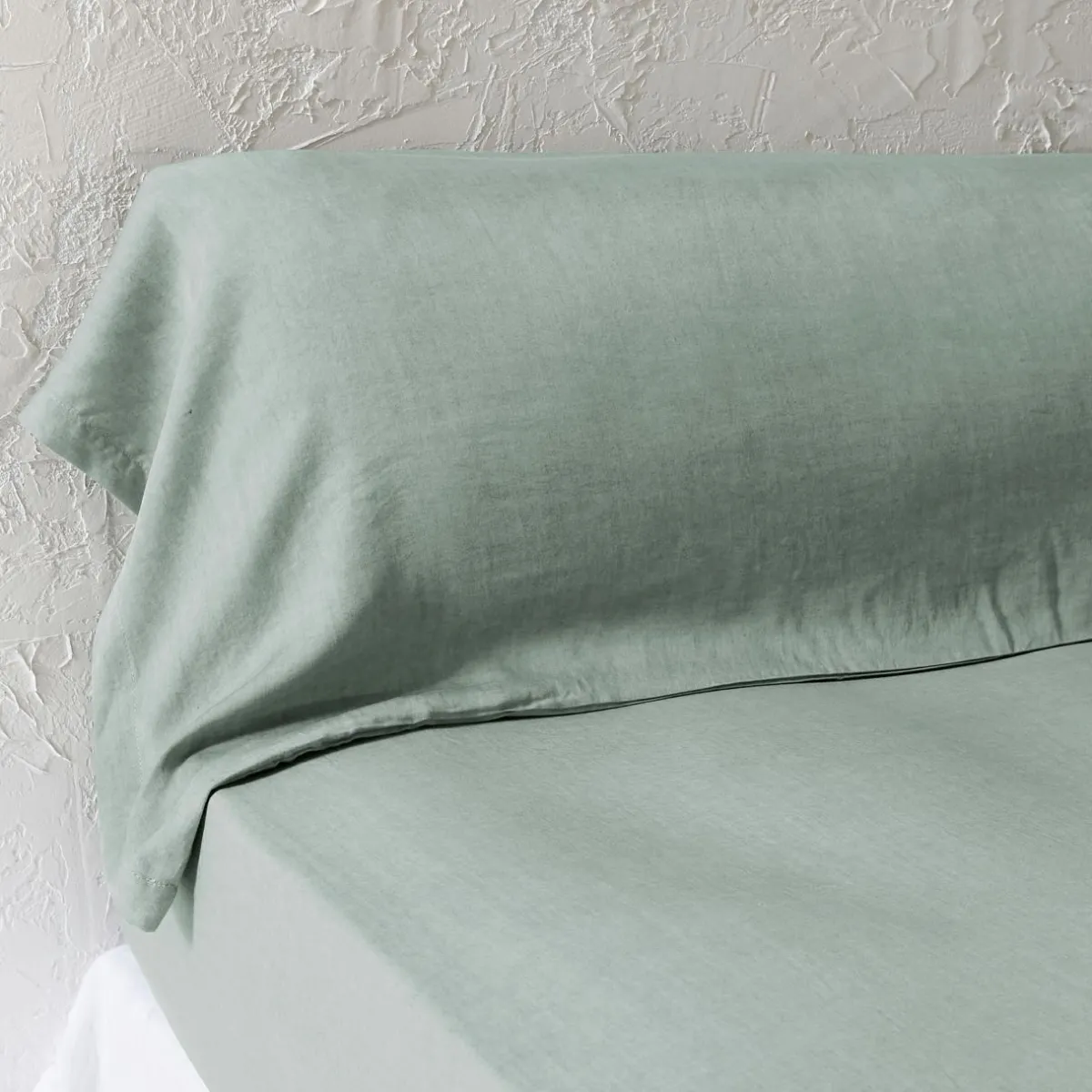 EMINZA Taie de traversin lyocell Tencel™ lavé (27 x 185 cm) Olivia Vert Eucalyptus Online