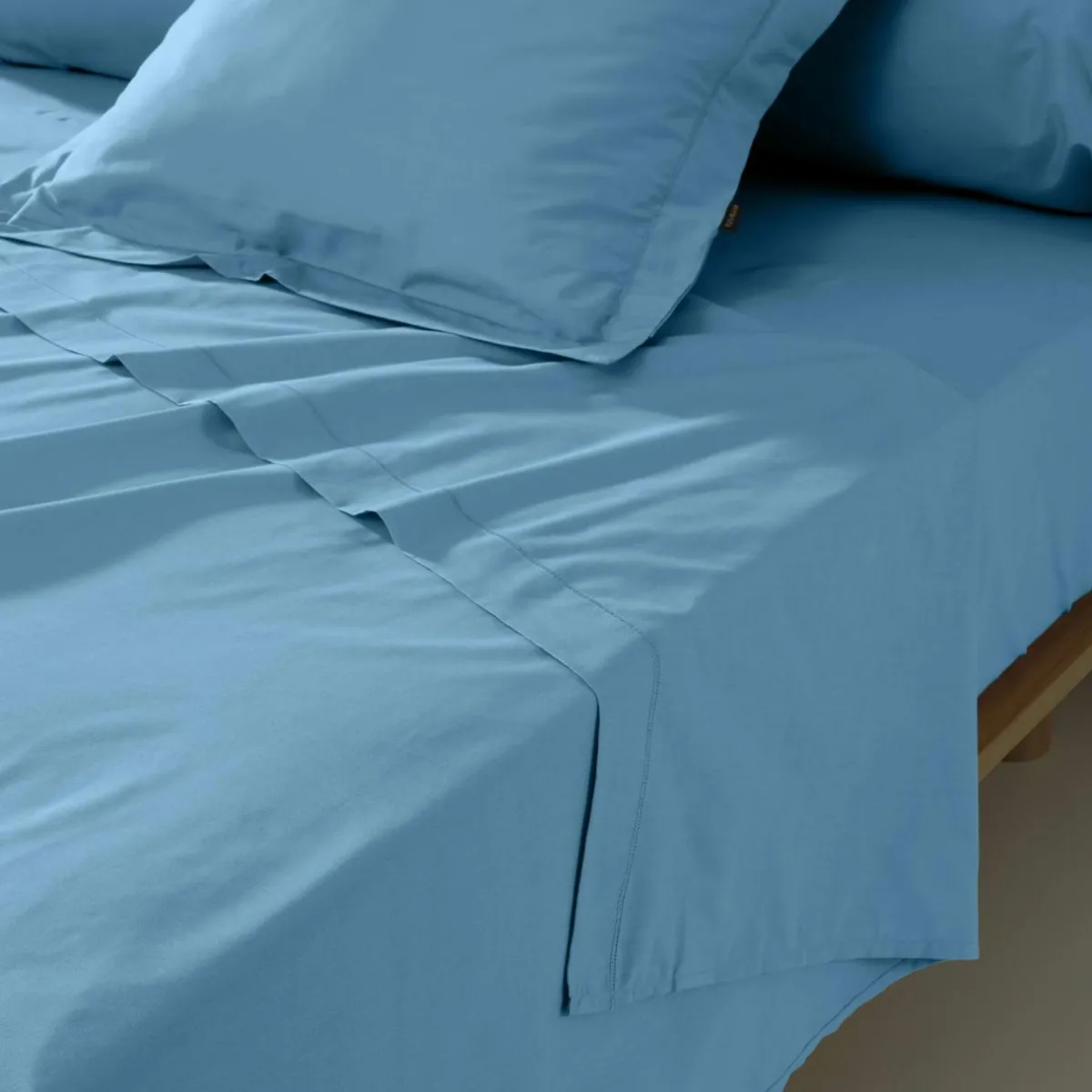 EMINZA Taie de traversin percale de coton (L185 cm) Cali Bleu Ciel Sale