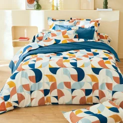 TRADILINGE Taie de traversin percale de coton (L200 cm) Modulo Multicolore Outlet