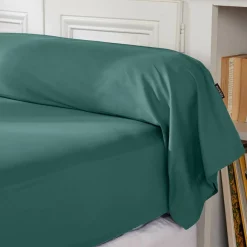 EMINZA Taie de traversin percale de coton (L185 cm) Cali Bleu canard Best