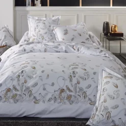 TRADILINGE Taie de traversin percale de coton (L200 cm) Plumes e Gris Best