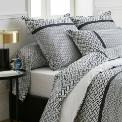 TRADILINGE Taie de traversin percale de coton (L200 cm) Riviera e Gris Sale