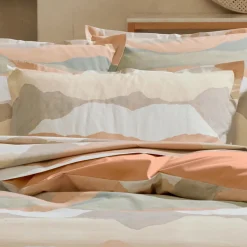 TRADI LINGE Taie de traversin percale de coton (200 cm) Land Craie Beige Discount