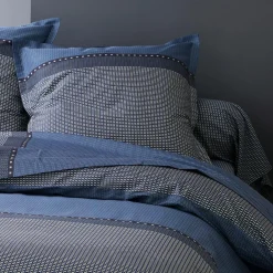 TRADI LINGE Taie de traversin satin de coton (L200 cm) Enzo e Bleu Hot