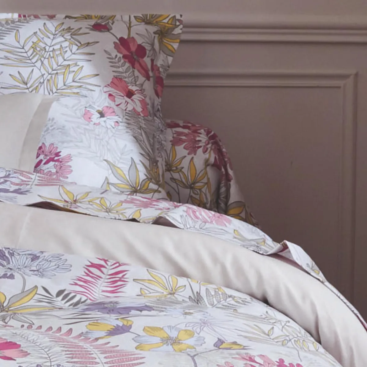 TRADILINGE Taie de traversin satin de coton (L200 cm) Anaïs Multicolore Online