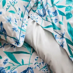 TRADILINGE Taie de traversin satin de coton (L200 cm) Frida Vert émeraude