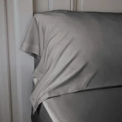EMINZA Taie de traversin satin de bambou (L185 cm) Sienna granit Gris