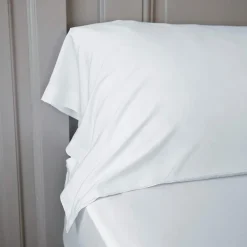 EMINZA Taie de traversin satin de bambou (L185 cm) Sienna chantilly Blanc New