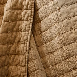 EMINZA Taie d'oreiller carrée coton (60 x 60 cm) Lena Camel Outlet