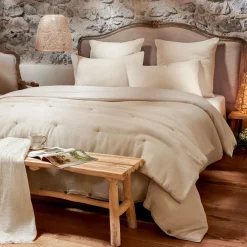 EMINZA Taie d'oreiller carrée coton nid d'abeille (60 x 60 cm) Eva Beige Sale