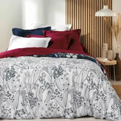 DOUCEUR D'INTERIEUR Taie d'oreiller carrée coton bio (63 x 63 cm) Biolina Bordeaux New