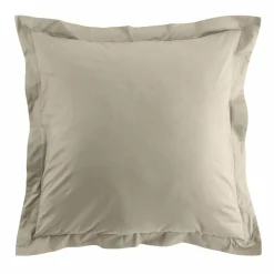 DOUCEUR D'INTERIEUR Taie d'oreiller carrée coton bio (63 x 63 cm) Biolina Taupe Sale