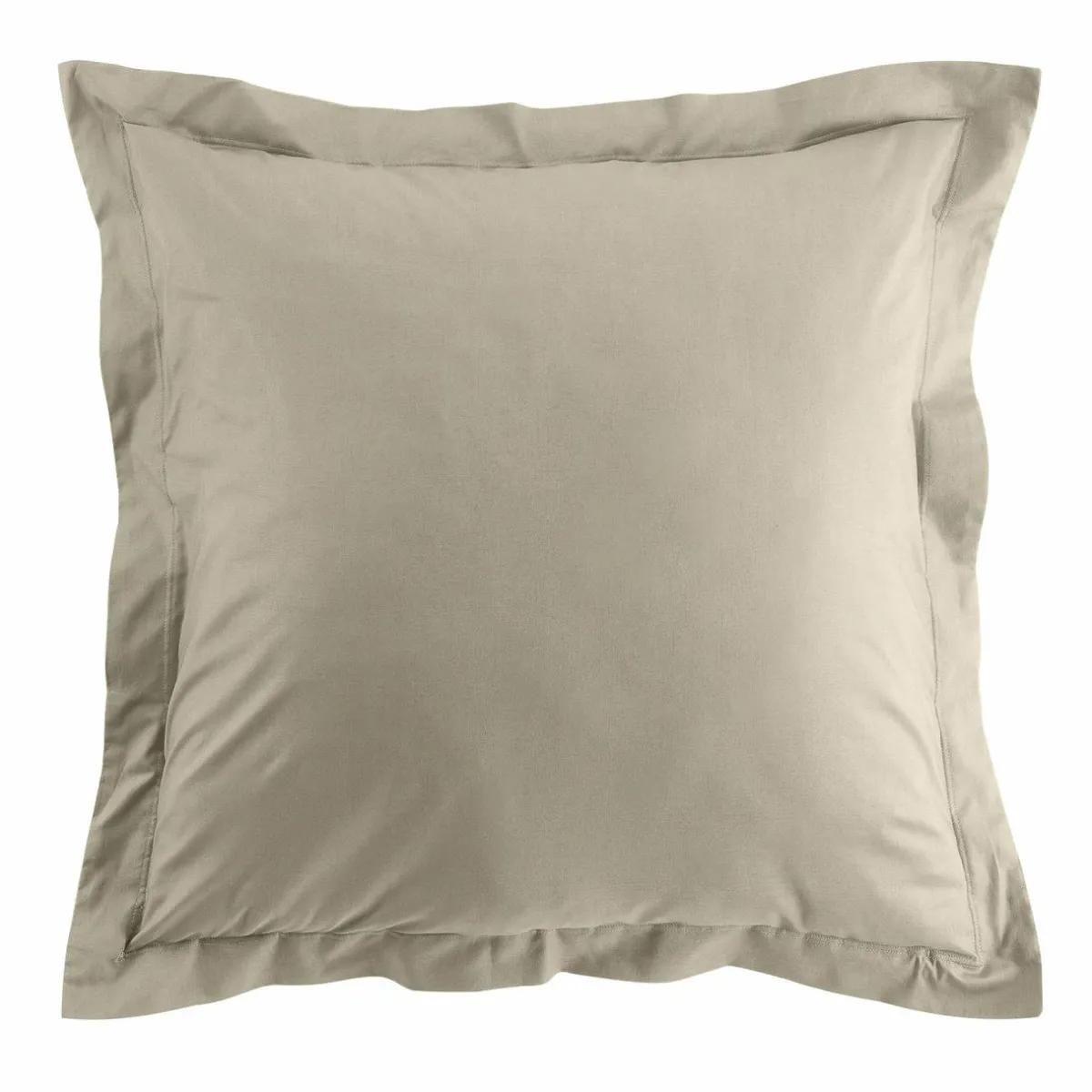 DOUCEUR D'INTERIEUR Taie d'oreiller carrée coton bio (63 x 63 cm) Biolina Taupe Sale
