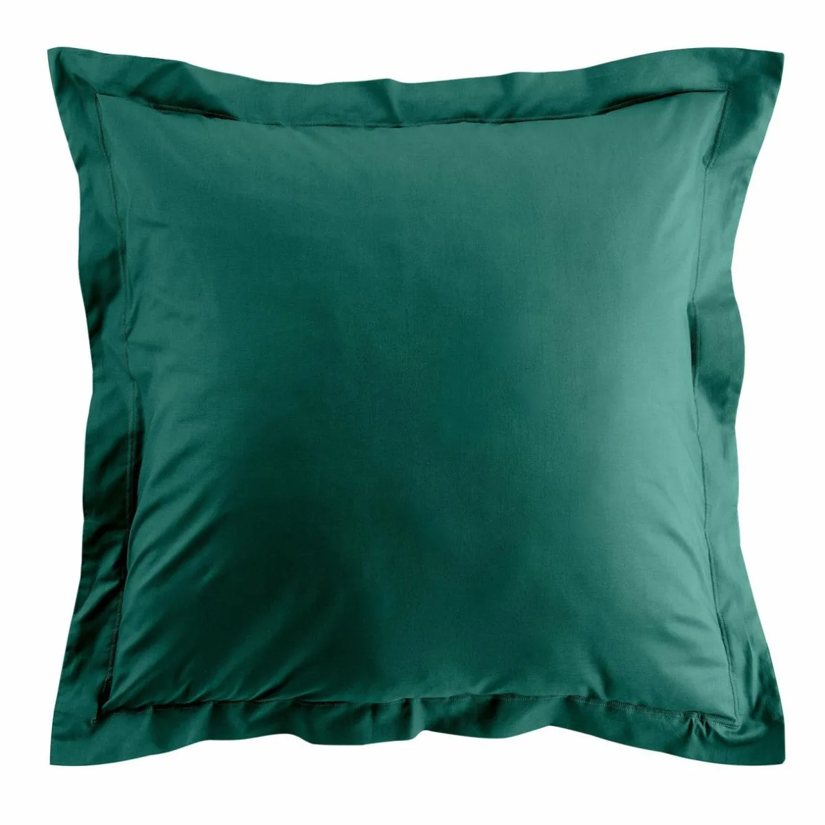 DOUCEUR D'INTERIEUR Taie d'oreiller carrée coton bio (63 x 63 cm) Biolina Vert émeraude Online