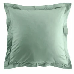 DOUCEUR D'INTERIEUR Taie d'oreiller carrée coton bio (63 x 63 cm) Biolina Vert sauge Outlet