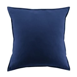 EMINZA Taie d'oreiller carrée flanelle de coton (80 x 80 cm) Nina Bleu nuit Clearance