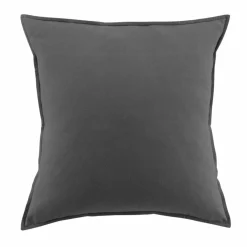 EMINZA Taie d'oreiller carrée flanelle de coton (63 x 63 cm) Nina Gris Anthracite Online
