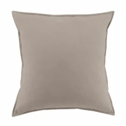 EMINZA Taie d'oreiller carrée flanelle de coton (80 x 80 cm) Nina Ficelle Hot
