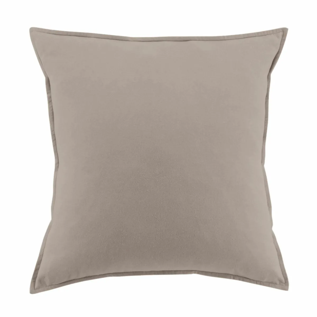 EMINZA Taie d'oreiller carrée flanelle de coton (63 x 63 cm) Nina Ficelle Sale