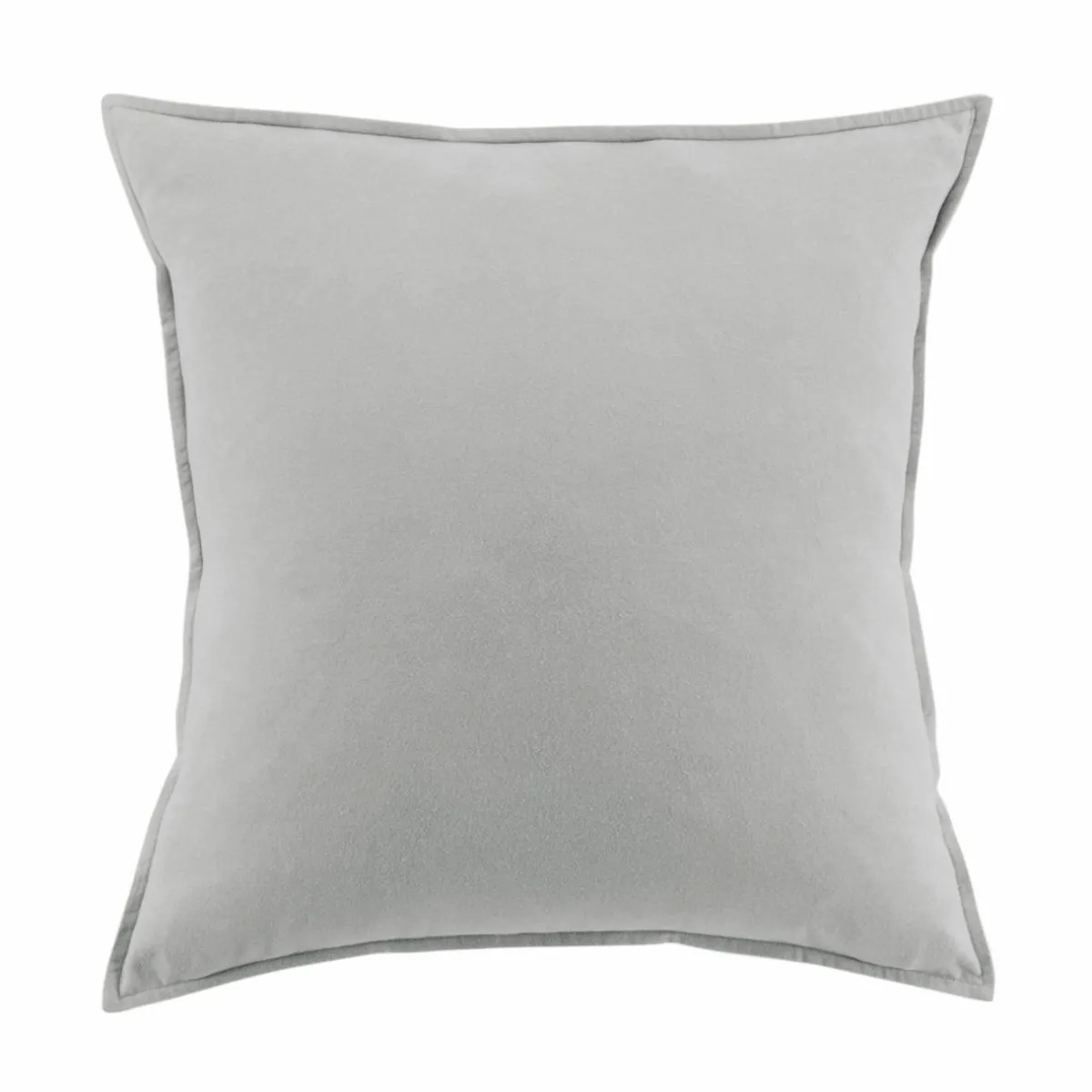 EMINZA Taie d'oreiller carrée flanelle de coton (63 x 63 cm) Nina Gris clair Discount