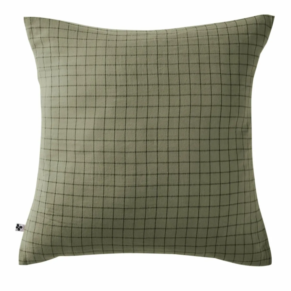EMINZA Taie d'oreiller carrée gaze de coton (60 x 60 cm) Gaïa Mix Vert romarin Discount