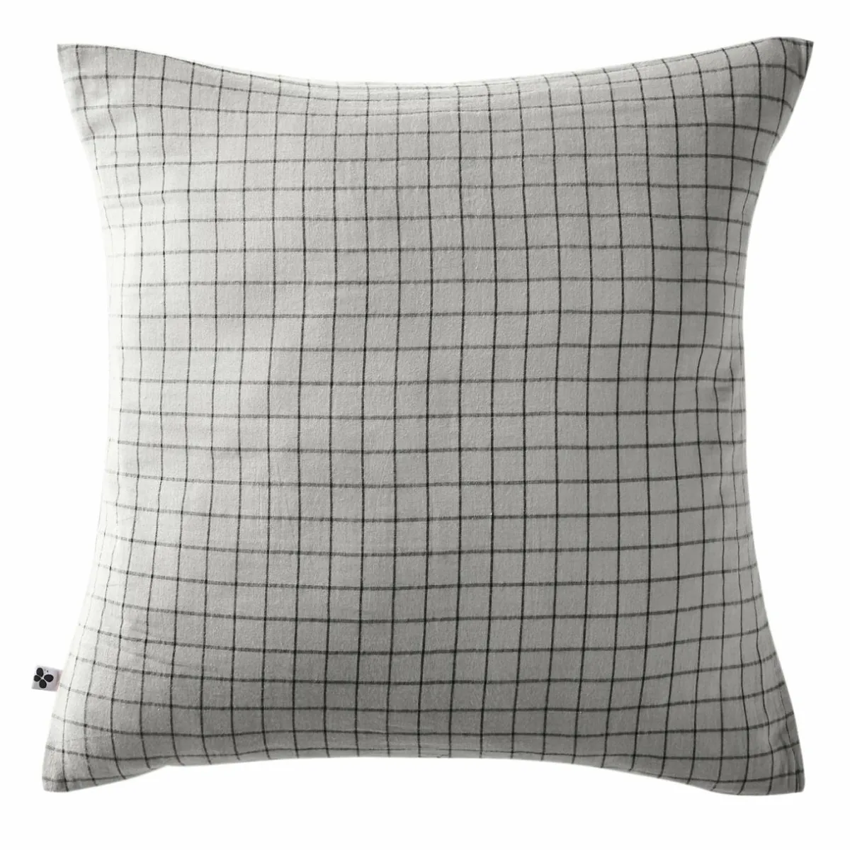EMINZA Taie d'oreiller carrée gaze de coton (60 x 60 cm) Gaïa Mix Gris nuage Gris clair