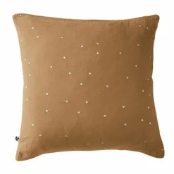 EMINZA Taie d'oreiller carrée gaze de coton (60 x 60 cm) Gaïa Chic Camel Online
