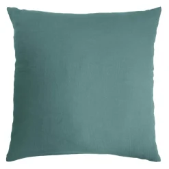 EMINZA Taie d'oreiller carrée gaze de coton (60 x 60 cm) Gaïa Bleu canard Best
