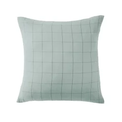 EMINZA Taie d'oreiller carrée gaze de coton (60 x 60 cm) Gaïa Match Vert Eucalyptus Online