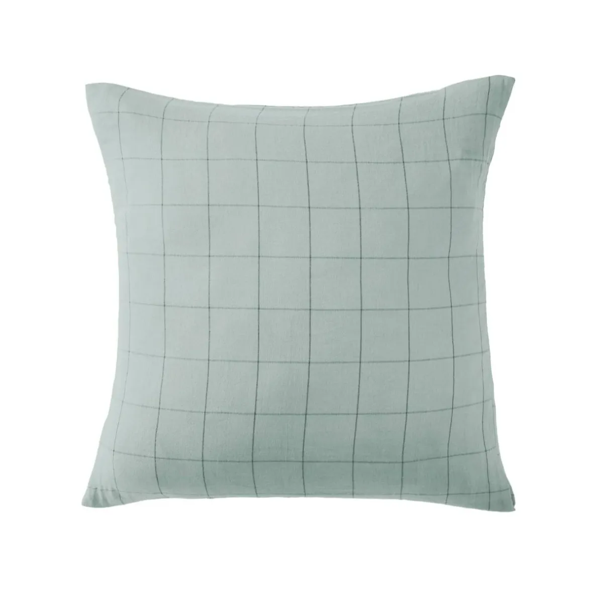 EMINZA Taie d'oreiller carrée gaze de coton (60 x 60 cm) Gaïa Match Vert Eucalyptus Online
