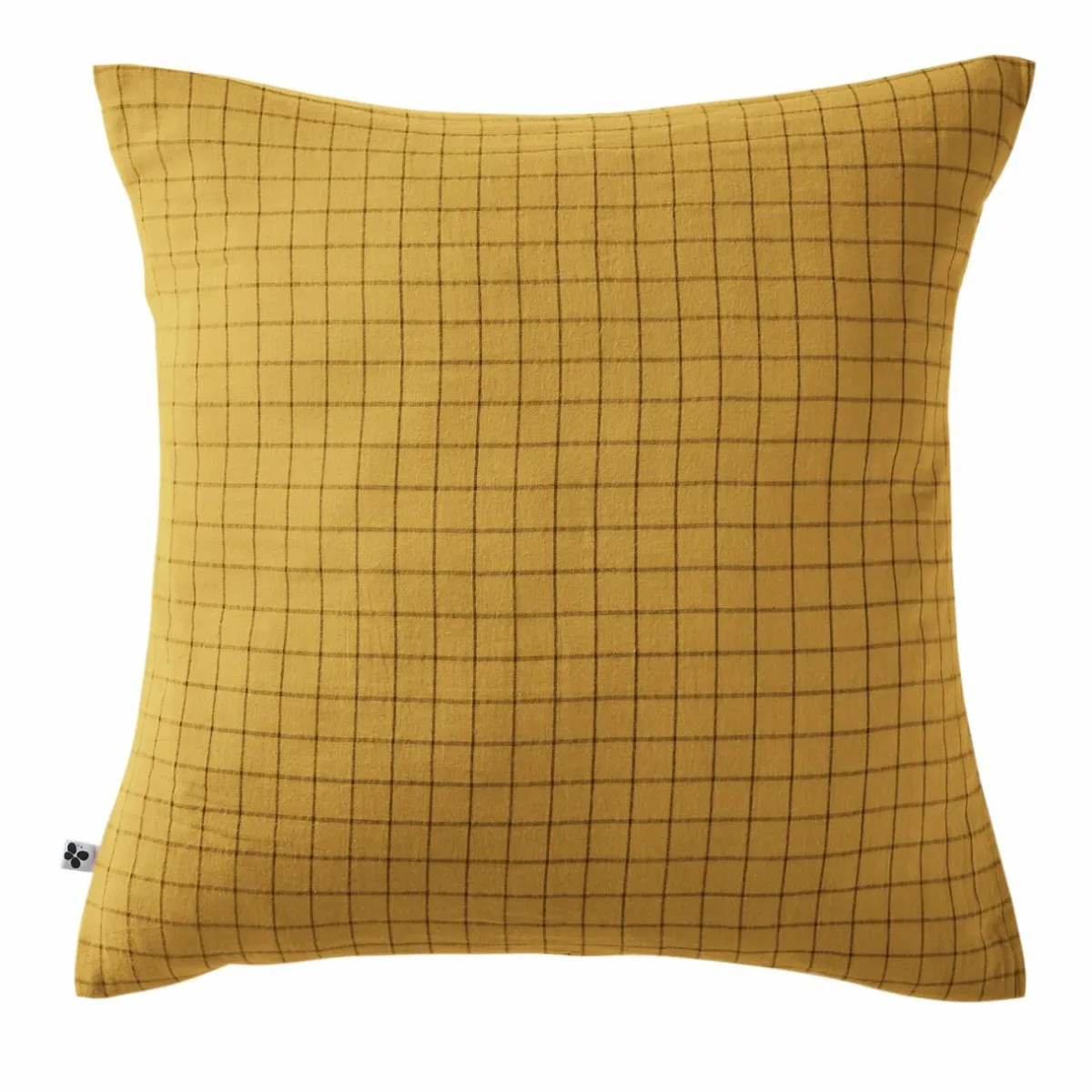 EMINZA Taie d'oreiller carrée gaze de coton (60 x 60 cm) Gaïa Mix Jaune safran Clearance