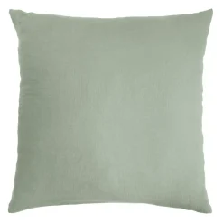 EMINZA Taie d'oreiller carrée gaze de coton (80 x 80 cm) Gaïa Vert Eucalyptus New