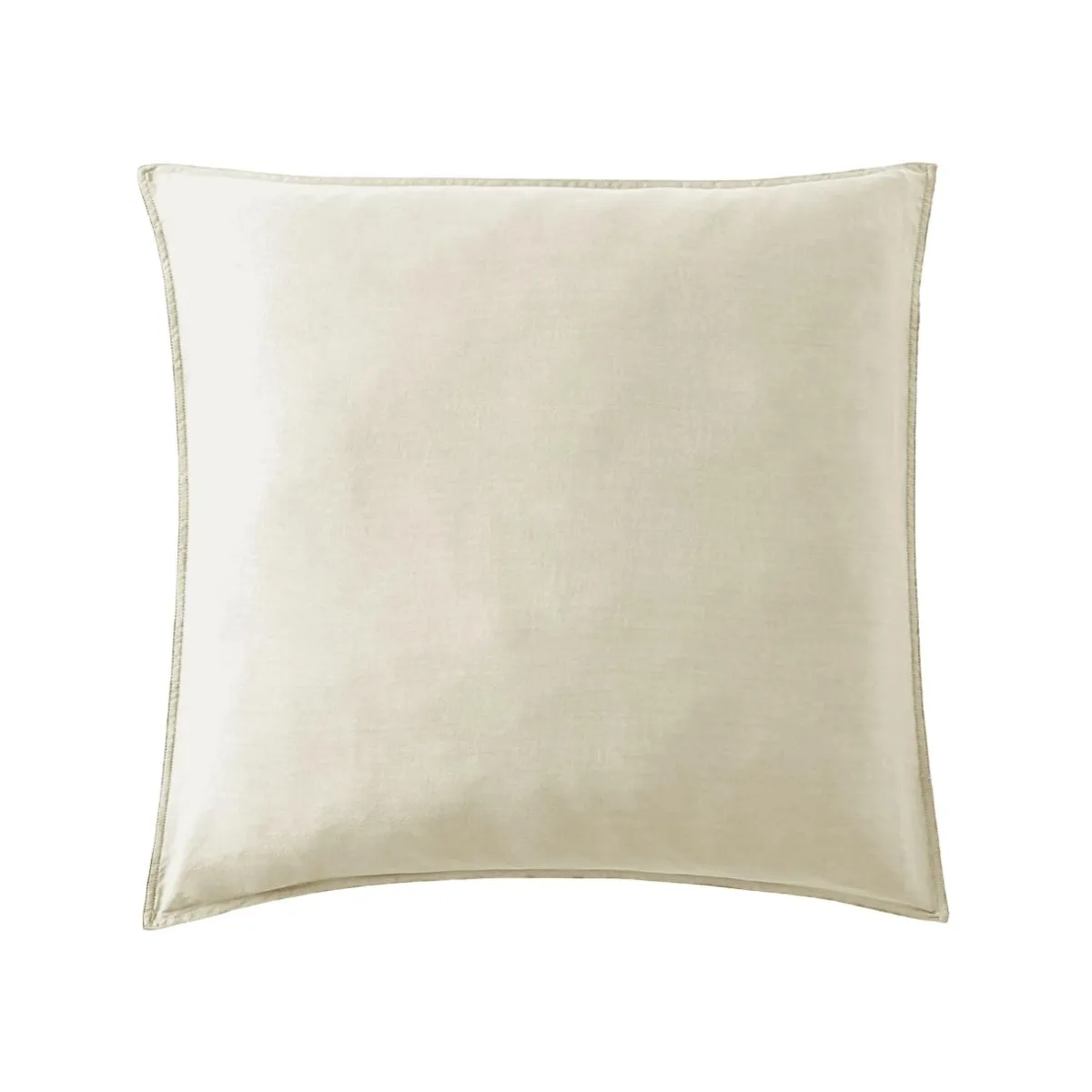 EMINZA Taie d'oreiller carrée lyocell Tencel™ lavé (63 x 63 cm) Olivia pampa Beige Outlet