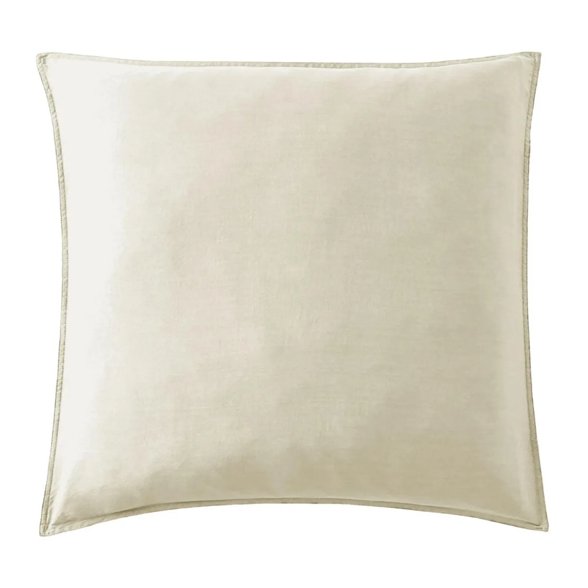EMINZA Taie d'oreiller carrée lyocell Tencel™ lavé (80 x 80 cm) Olivia pampa Beige New