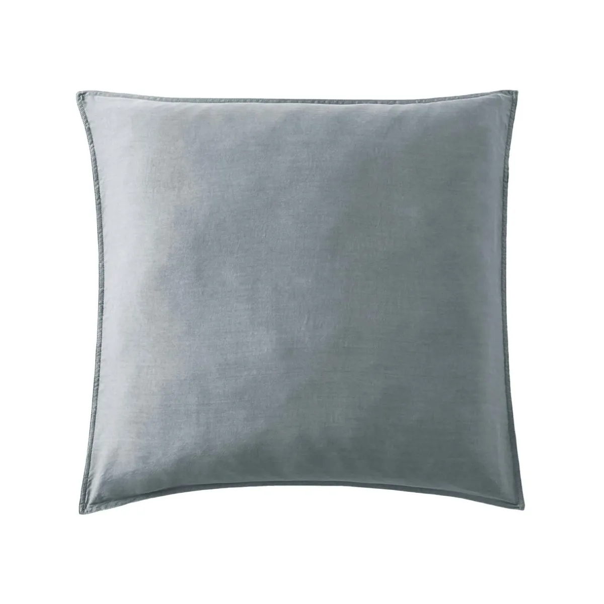 EMINZA Taie d'oreiller carrée lyocell Tencel™ lavé (63 x 63 cm) Olivia stone Bleu